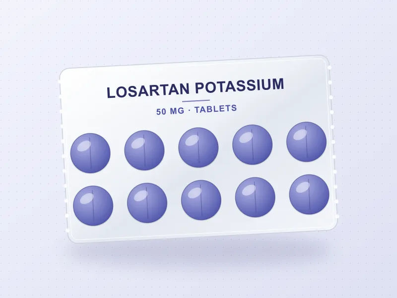 Losartan Potassium 50 mg — tablet pack
