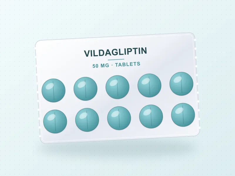 Vildagliptin 50 mg — tablet pack